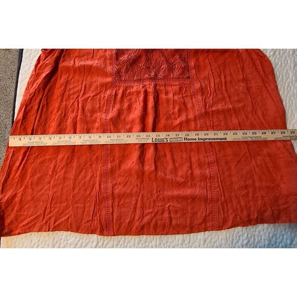 TORRID Womens 2X Orange Swiss Dot Crochet Inset Tank Top Boho Feminine Fairy - Picture 16 of 16